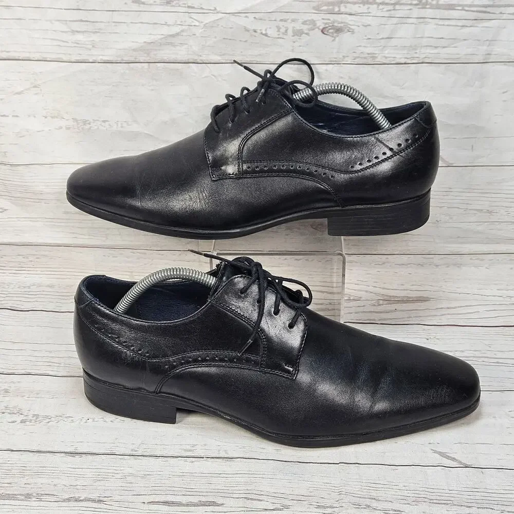 Madden Dress Oxford Shoes Mens Size 10 Black Lace Up Derby RIVARS